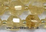 CCB1522 15 inches 8mm - 9mm faceted citrine gemstone beads