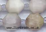 CCB1525 15 inches 9mm - 10mm faceted kunzite gemstone beads