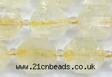 CCB1528 15 inches 9mm - 10mm faceted citrine gemstone beads