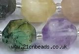 CCB1530 15 inches 11mm - 12mm faceted mixed gemstone beads