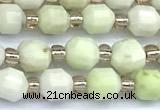 CCB1564 15 inches 5mm - 6mm faceted jade gemstone beads