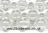 CCB1600 15 inches 10mm faceted white crystal beads