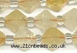 CCB1604 15 inches 10mm faceted citrine gemstone beads