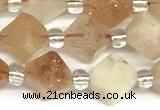 CCB1605 15 inches 10mm faceted sunstone gemstone beads