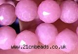 CCB1637 15 inches 6mm faceted teardrop pink opal beads