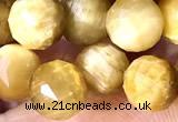 CCB1660 15 inches 6mm faceted teardrop golden tiger eye beads