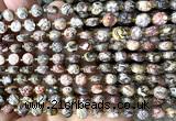 CCB1786 15 inches 6mm faceted coin leopard skin jasper beads