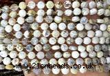 CCB1820 15 inches 6mm faceted coin yellow opal beads wholesale