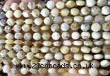 CCB1821 15 inches 6mm faceted coin yellow opal gemstone beads