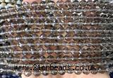 CCB1824 15 inches 6mm faceted coin ice obsidian beads