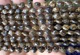 CCB1830 15 inches 6mm faceted coin bronzite gemstone beads