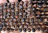 CCB1852 15 inches 6mm faceted coin red tiger eye beads