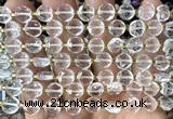 CCB1901 15 inches 8mm faceted coin white crystal beads