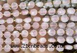 CCB1902 15 inches 8mm faceted coin rose quartz beads
