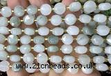 CCB1914 15 inches 8mm faceted coin green rutilated quartz beads