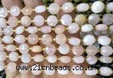 CCB1950 15 inches 8mm faceted coin pink aventurine jade beads