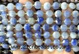 CCB1955 15 inches 8mm faceted coin blue aventurine jade beads