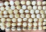 CCB1957 15 inches 8mm faceted coin honey jade beads