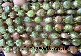 CCB2003 15 inches 8mm faceted coin unakite gemstone beads