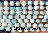 CCB2012 15 inches 8mm faceted coin dyed jade beads