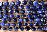 CCB2040 15 inches 8mm faceted coin sodalite gemstone beads