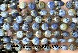 CCB2042 15 inches 8mm faceted coin sunset dumortierite beads