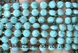 CCB2045 15 inches 8mm faceted coin amazonite gemstone beads