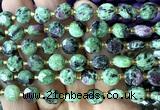 CCB2046 15 inches 8mm faceted coin ruby zoisite beads