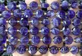 CCB2083 15 inches 10mm faceted coin amethyst gemstone beads