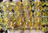 CCB2086 15 inches 10mm faceted coin citrine beads wholesale