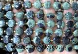 CCB2150 15 inches 10mm faceted coin kambaba jasper beads
