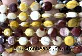 CCB2171 15 inches 10mm faceted coin mookaite gemstone beads