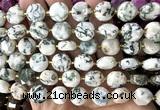 CCB2318 15 inches 12mm faceted coin tree agate gemstone beads
