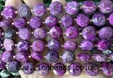 CCB2332 15 inches 12mm faceted coin dyed jade beads