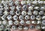 CCB2338 15 inches 12mm faceted coin dalmatian jasper beads