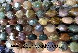 CCB2344 15 inches 12mm faceted coin ocean jasper beads