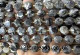 CCB2359 15 inches 12mm faceted coin black labradorite beads
