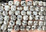 CCB2405 15 inches 10mm faceted square sesame jasper beads