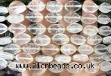 CCB2500 15 inches 9*14mm faceted marquise Angolan white quartz beads