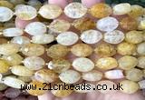 CCB2503 15 inches 9*14mm faceted marquise yellow quartz beads