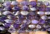CCB2506 15 inches 9*14mm faceted marquise dogtooth amethyst beads