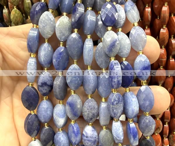 CCB2508 15 inches 9*14mm faceted marquise blue aventurine jade beads