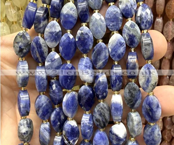 CCB2520 15 inches 9*14mm faceted marquise sodalite beads