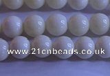 CCB301 15.5 inches 6mm round white coral beads wholesale