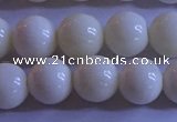 CCB303 15.5 inches 9mm round white coral beads wholesale