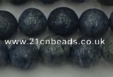 CCB454 15.5 inches 12mm round blue coral beads wholesale