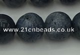 CCB457 15.5 inches 18mm round blue coral beads wholesale