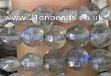 CCB540 15.5 inches 4mm faceted coin labradorite gemstone beads
