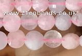 CCB544 15.5 inches 4mm faceted coin morganite gemstone beads