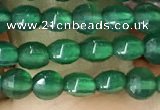 CCB548 15.5 inches 4mm faceted coin green agate beads